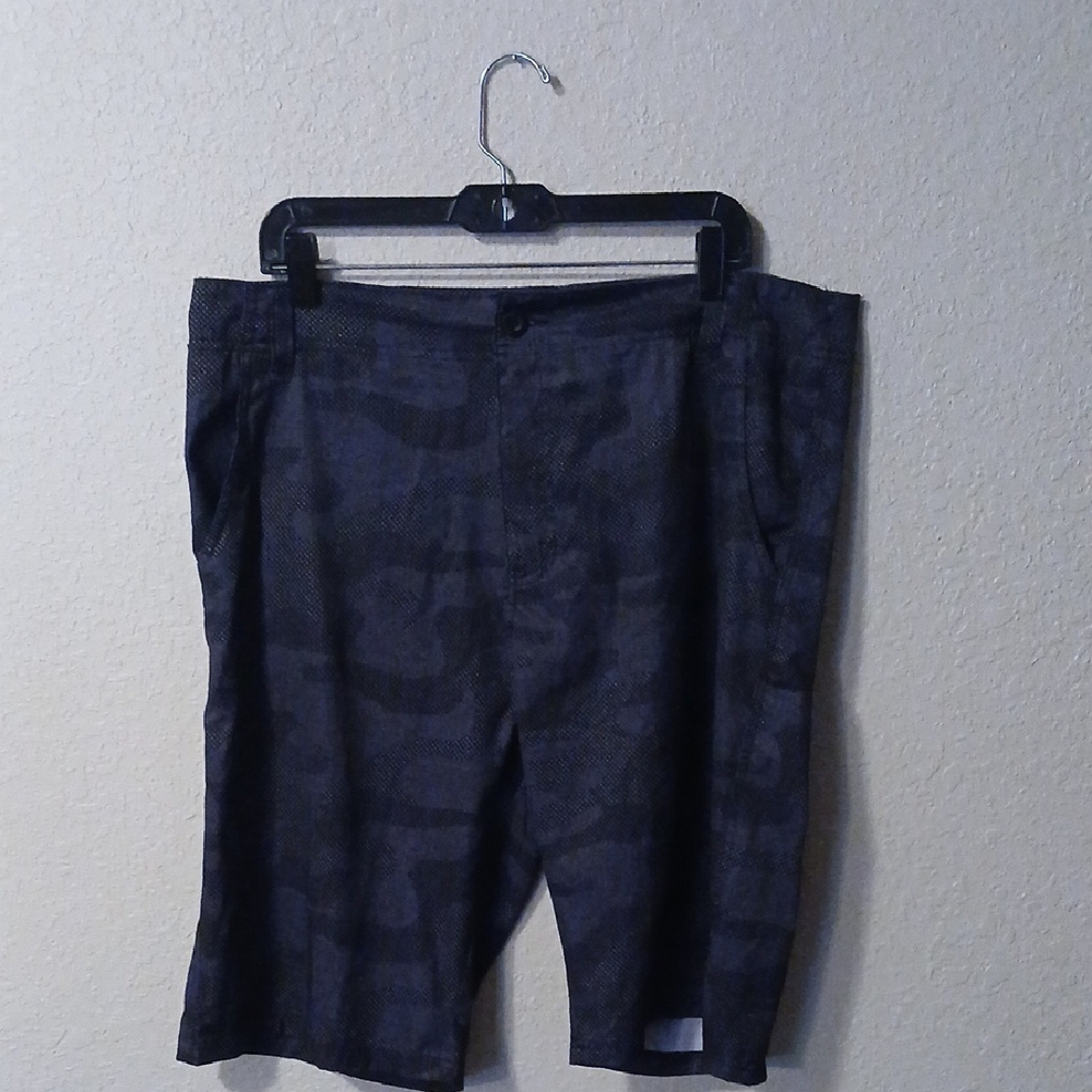 Men's Black Patterned Shorts